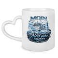 Keramik-Tasse mit Herzhenkel  Kreuzfahrt / Cruise #571