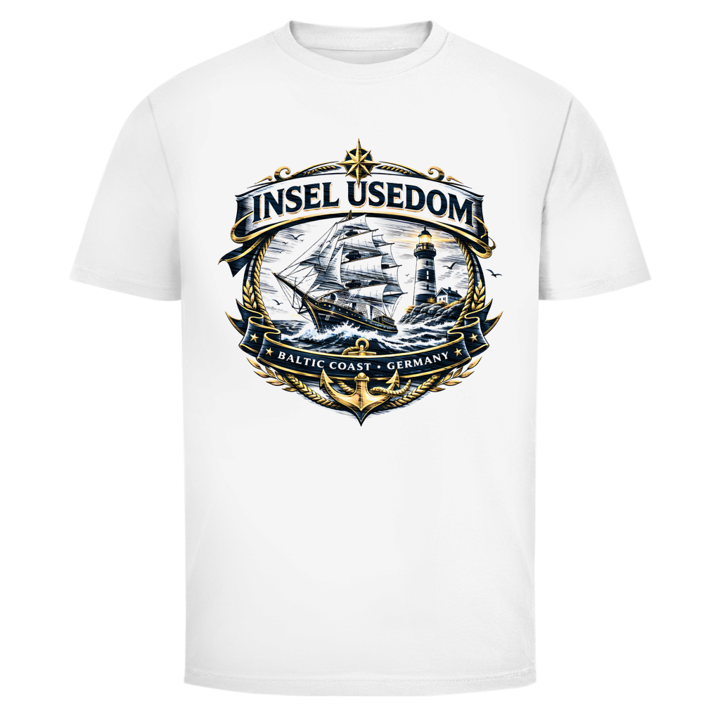 T-Shirt unisex Segelschiff #584 Insel Usedom - einseitiger Druck
