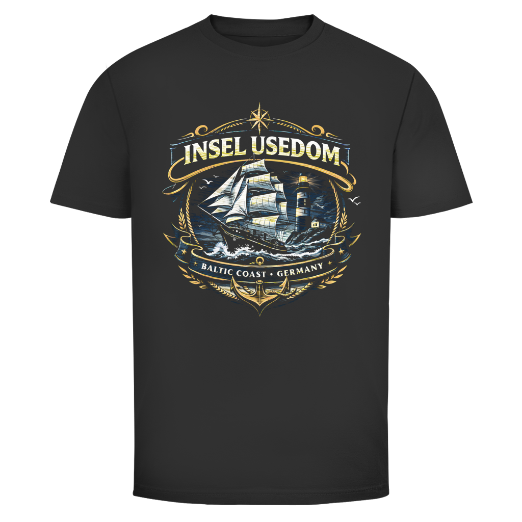 T-Shirt unisex Segelschiff #584 Insel Usedom - einseitiger Druck