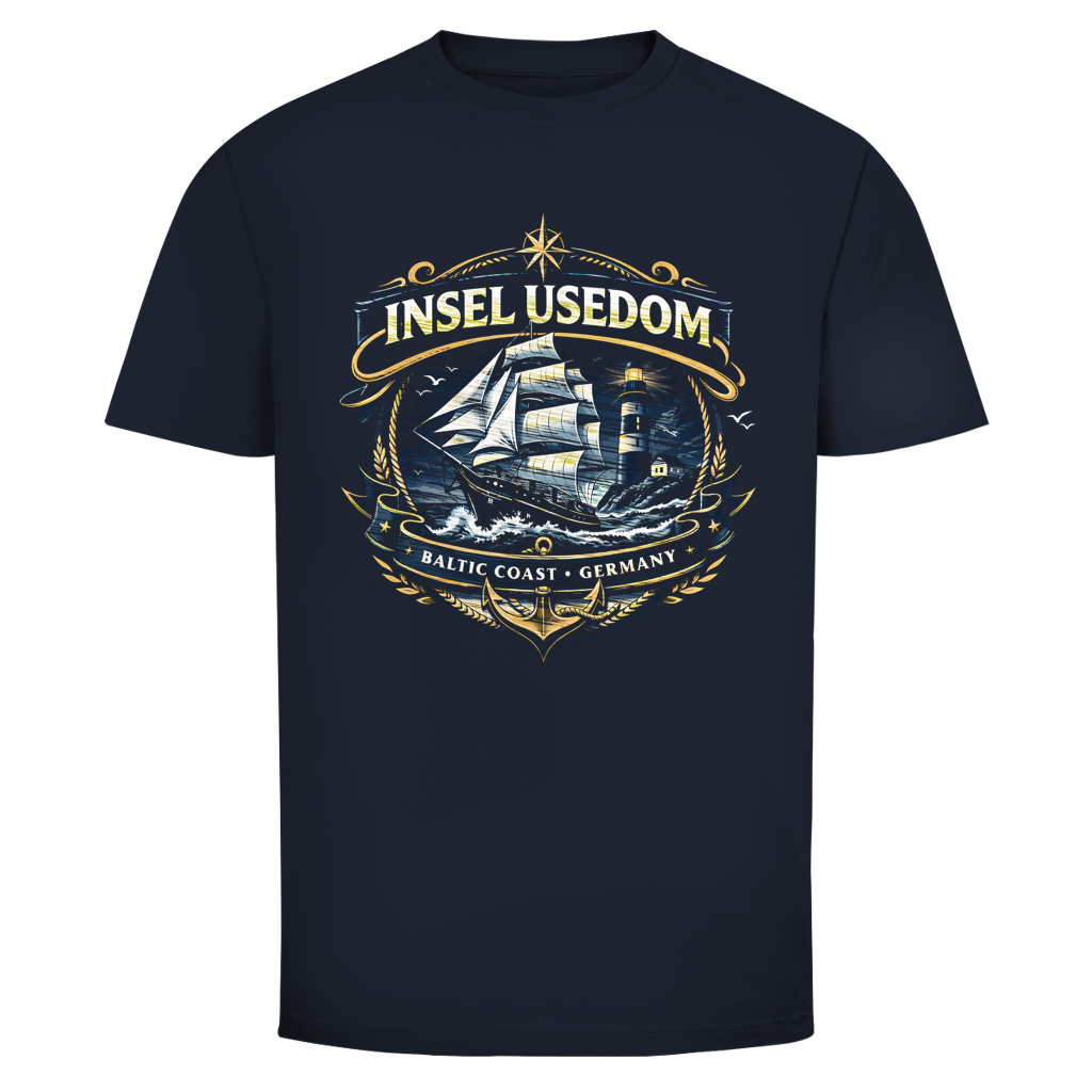 T-Shirt unisex Segelschiff #584 Insel Usedom - einseitiger Druck