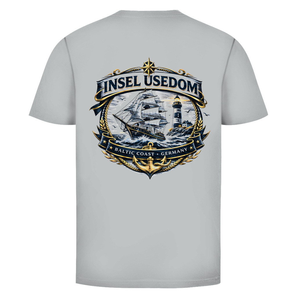 T-Shirt unisex Segelschiff #584 Insel Usedom - beidseitiger Druck