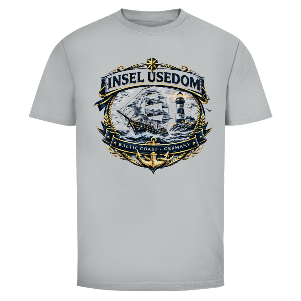 T-Shirt unisex Segelschiff #584 Insel Usedom - beidseitiger Druck