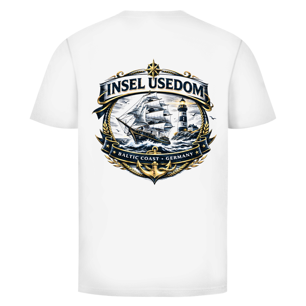 T-Shirt unisex Segelschiff #584 Insel Usedom - beidseitiger Druck