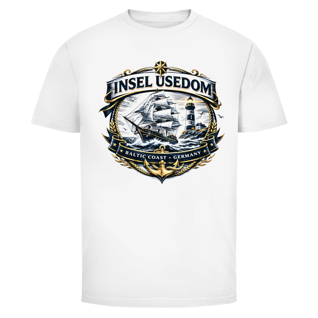 T-Shirt unisex Segelschiff #584 Insel Usedom - beidseitiger Druck