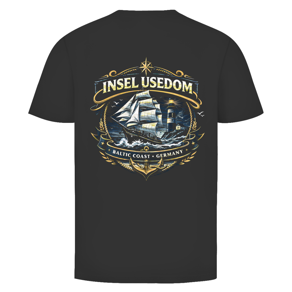 T-Shirt unisex Segelschiff #584 Insel Usedom - beidseitiger Druck