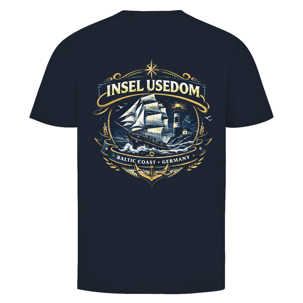 T-Shirt unisex Segelschiff #584 Insel Usedom - beidseitiger Druck