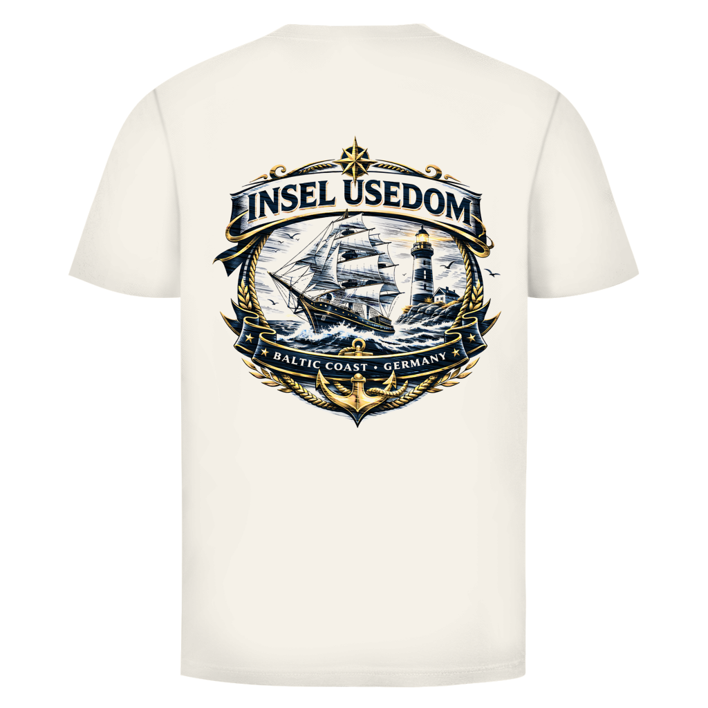 T-Shirt unisex Segelschiff #584 Insel Usedom - beidseitiger Druck