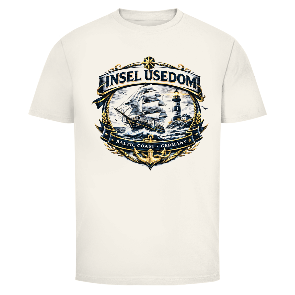 T-Shirt unisex Segelschiff #584 Insel Usedom - beidseitiger Druck