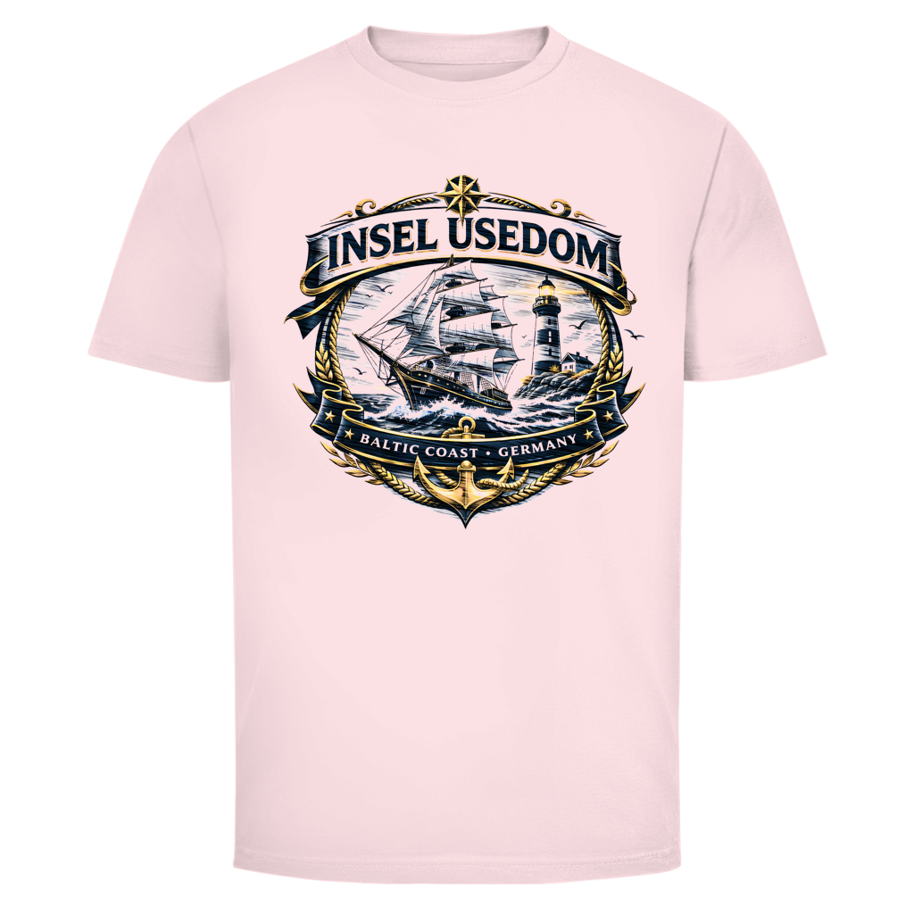 T-Shirt unisex Segelschiff #584 Insel Usedom - beidseitiger Druck