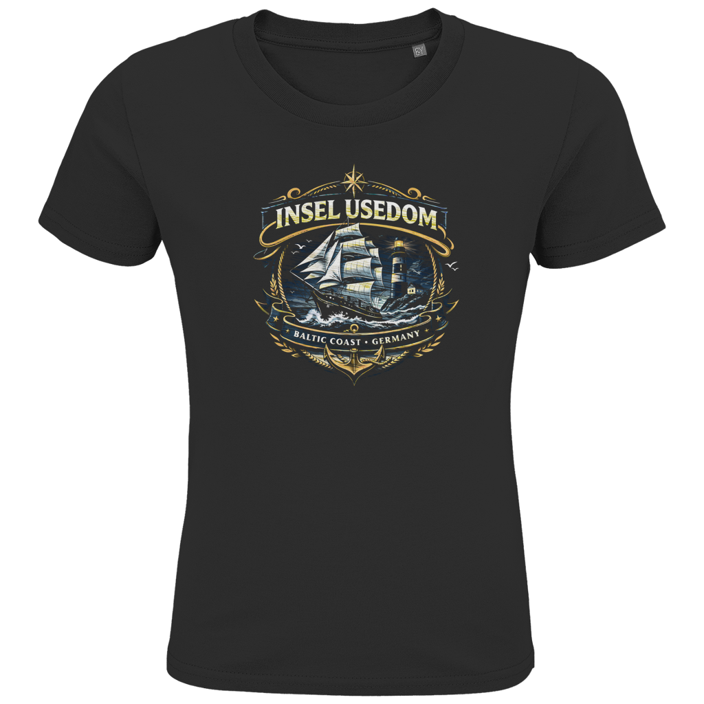 T-Shirt Kinder Segelschiff #584 Insel Usedom - einseitiger Druck