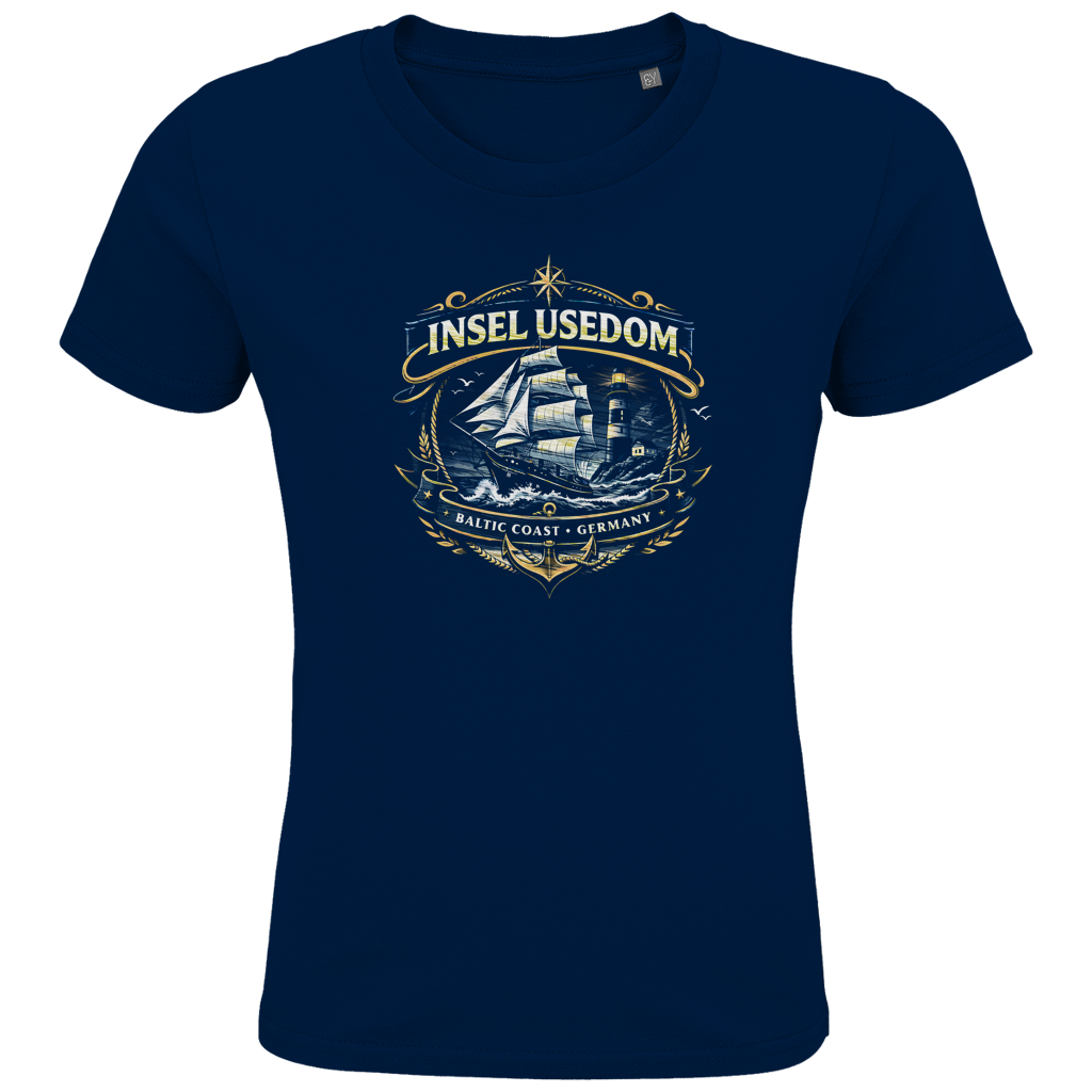 T-Shirt Kinder Segelschiff #584 Insel Usedom - einseitiger Druck