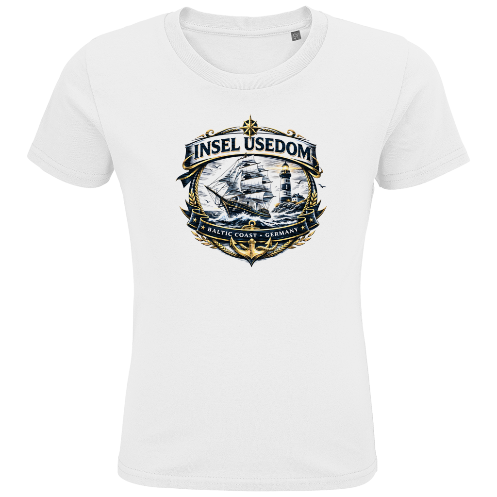 T-Shirt Kinder Segelschiff #584 Insel Usedom - einseitiger Druck
