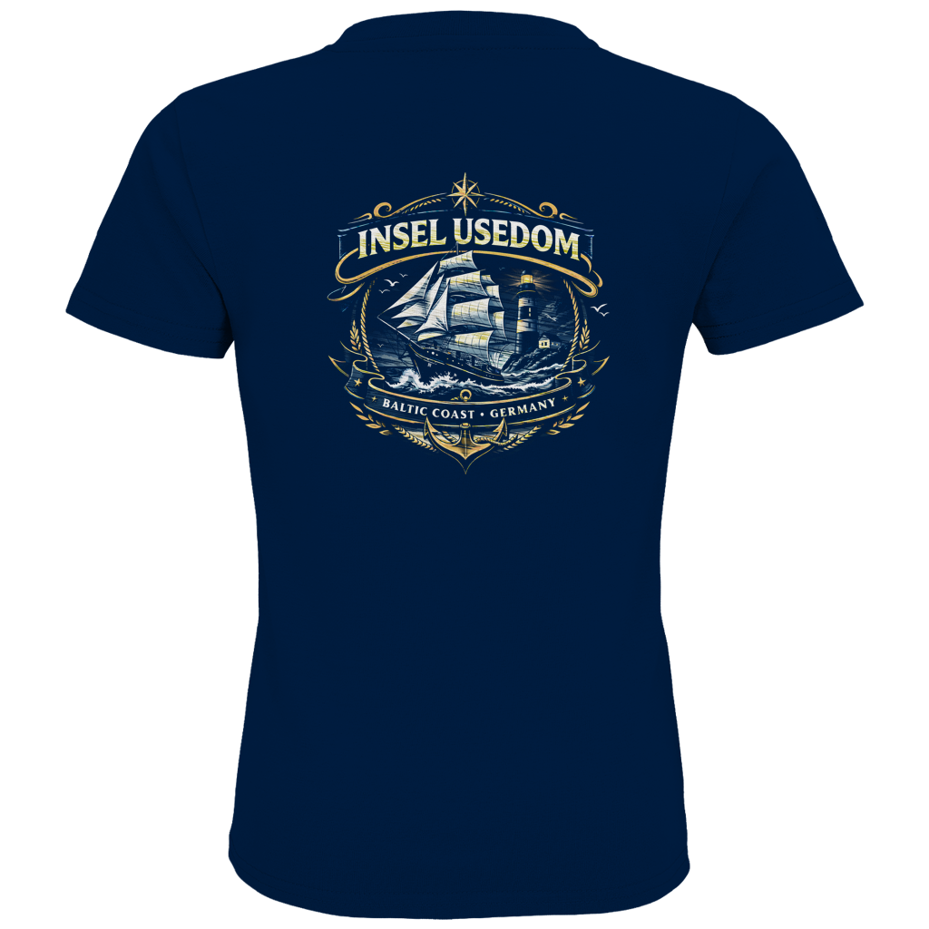 T-Shirt Kinder Segelschiff #584 Insel Usedom - beidseitiger Druck