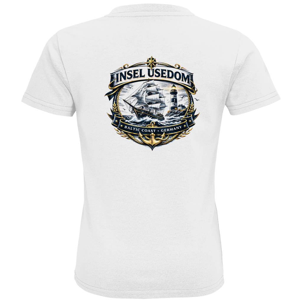 T-Shirt Kinder Segelschiff #584 Insel Usedom - beidseitiger Druck