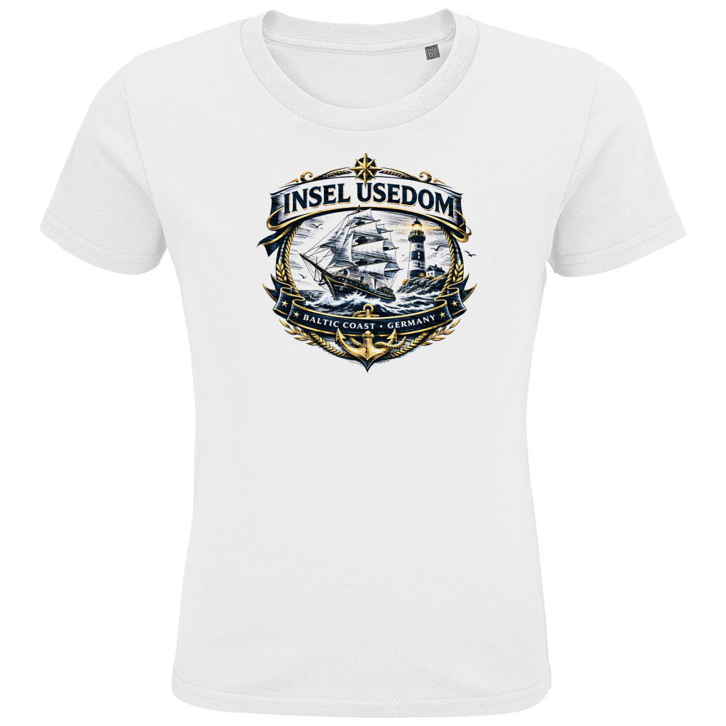 T-Shirt Kinder Segelschiff #584 Insel Usedom - beidseitiger Druck
