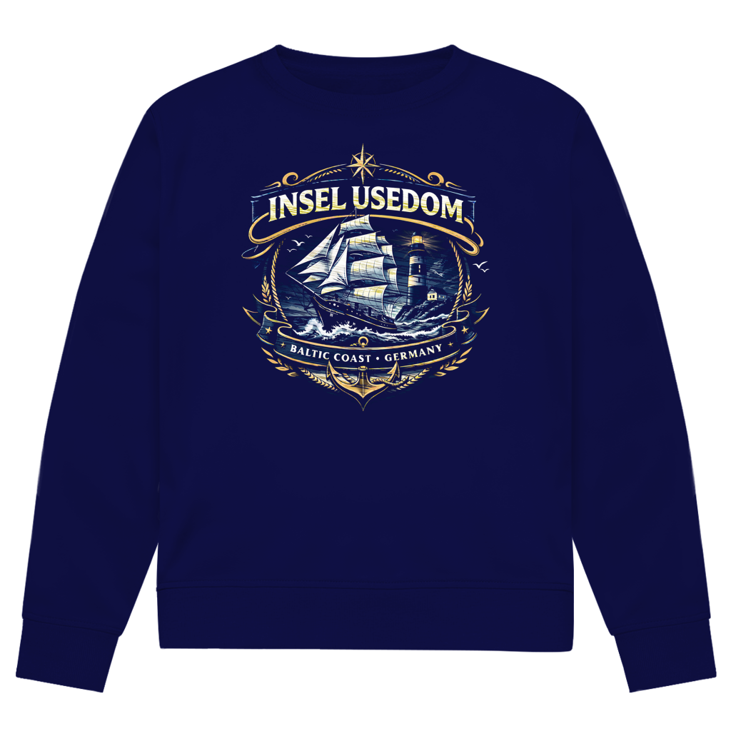 Sweatshirt Herren  Segelschiff #584 Insel Usedom - einseitiger Druck