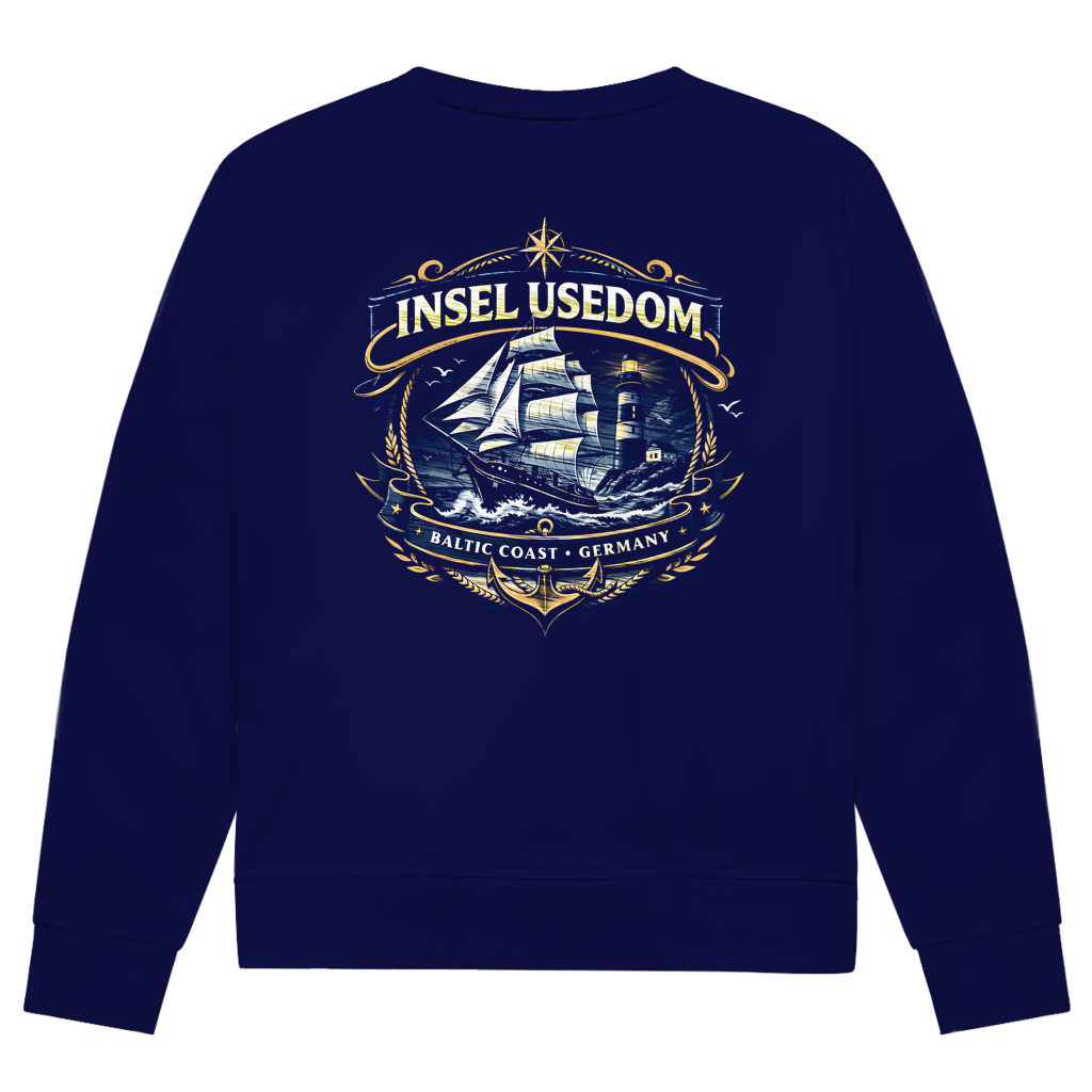 Sweatshirt Herren Segelschiff #584 Insel Usedom - beidseitiger Druck