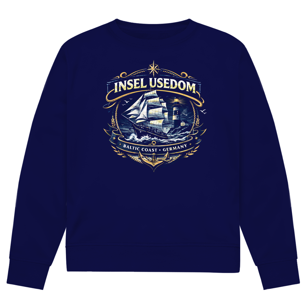 Sweatshirt Herren Segelschiff #584 Insel Usedom - beidseitiger Druck