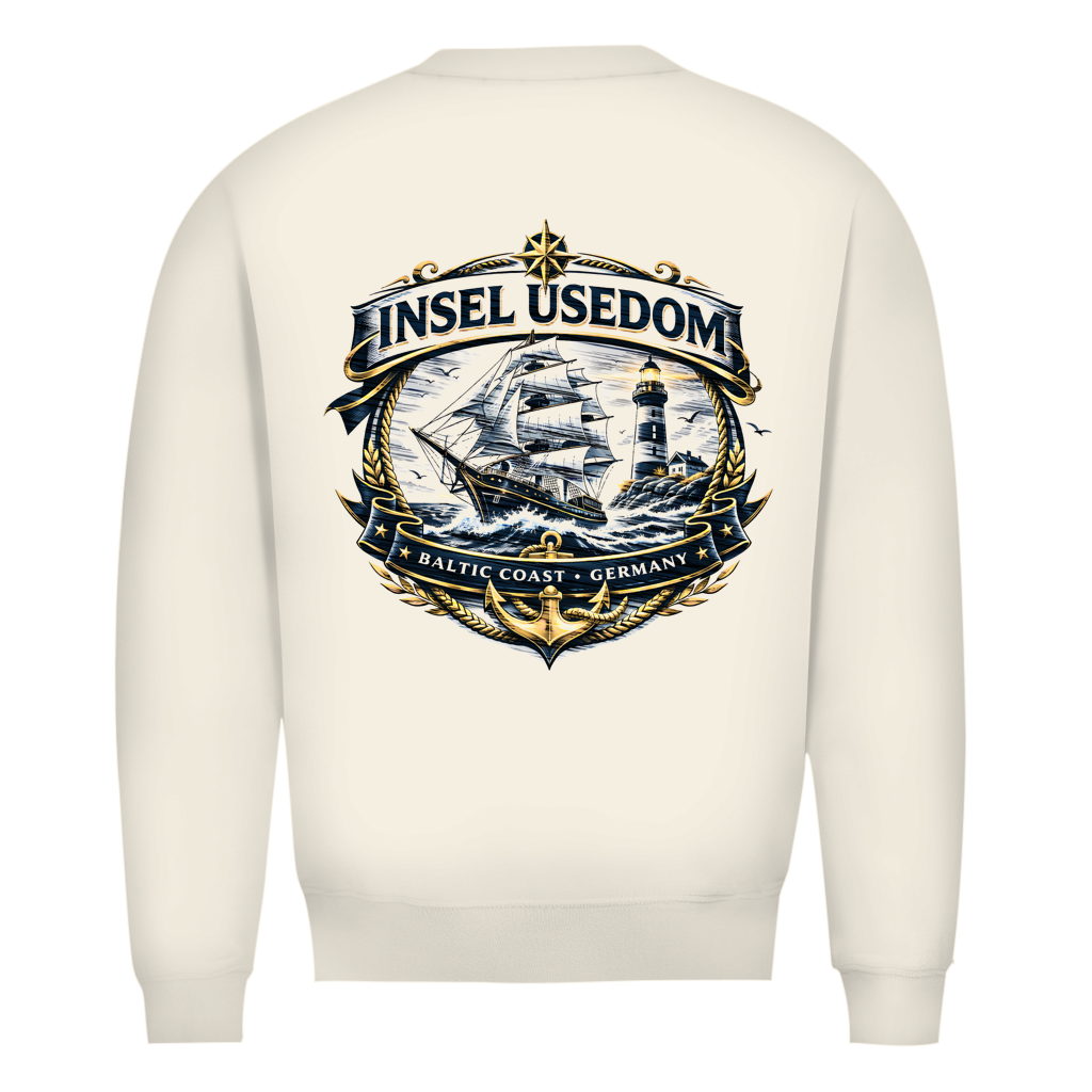 Sweatshirt Herren Segelschiff #584 Insel Usedom - beidseitiger Druck