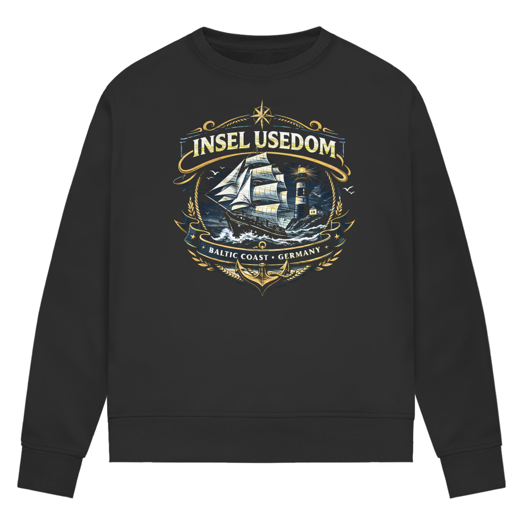 Sweatshirt Damen Segelschiff #584 Insel Usedom
