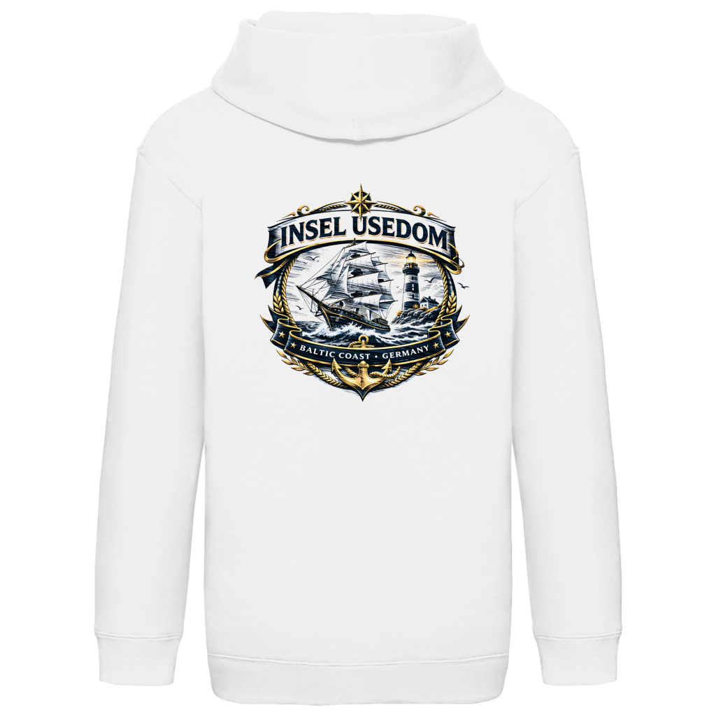 Hoodie Kinder Segelschiff #584 Insel Usedom - beidseitiger Druck