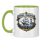 Keramik-Tasse zweifarbig  Segelschiff #584 Insel Usedom