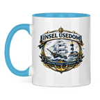 Keramik-Tasse zweifarbig  Segelschiff #584 Insel Usedom
