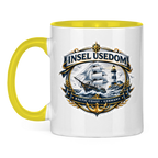 Keramik-Tasse zweifarbig  Segelschiff #584 Insel Usedom