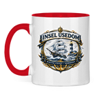 Keramik-Tasse zweifarbig  Segelschiff #584 Insel Usedom