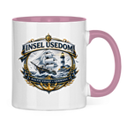 Keramik-Tasse zweifarbig  Segelschiff #584 Insel Usedom