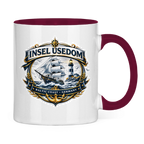 Keramik-Tasse zweifarbig  Segelschiff #584 Insel Usedom