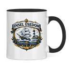 Keramik-Tasse zweifarbig  Segelschiff #584 Insel Usedom