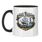 Keramik-Tasse zweifarbig  Segelschiff #584 Insel Usedom