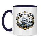 Keramik-Tasse zweifarbig  Segelschiff #584 Insel Usedom