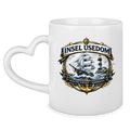 Keramik-Tasse mit Herzhenkel  Segelschiff #584 Insel Usedom
