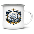 Emaille Tasse  Segelschiff #584 Insel Usedom