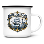 Emaille Tasse  Segelschiff #584 Insel Usedom