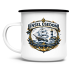 Emaille Tasse  Segelschiff #584 Insel Usedom