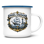 Emaille Tasse  Segelschiff #584 Insel Usedom