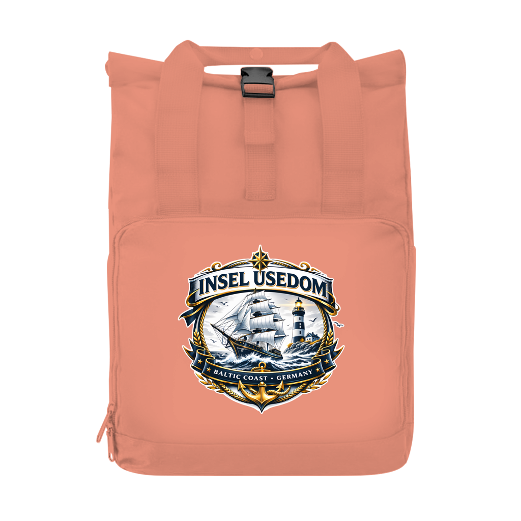 Rucksack mit Seitentasche  Segelschiff #584 Insel Usedom Gr. S