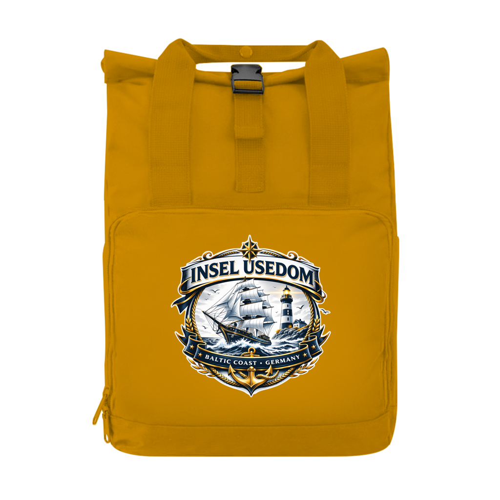 Rucksack mit Seitentasche  Segelschiff #584 Insel Usedom Gr. S