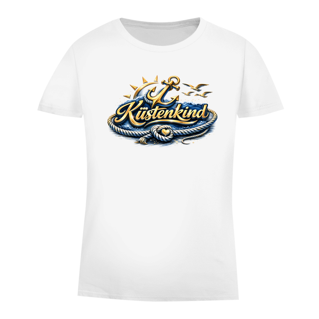 T-Shirt Damen  Küstenkind #600 blau-gold