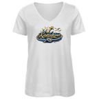 T-Shirt Damen V-Neck  Küstenkind #600 blau-gold