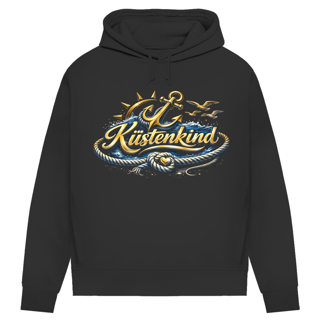 Hoodie Damen  Küstenkind #600 blau-gold