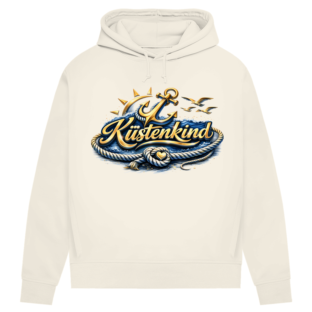 Hoodie Damen  Küstenkind #600 blau-gold