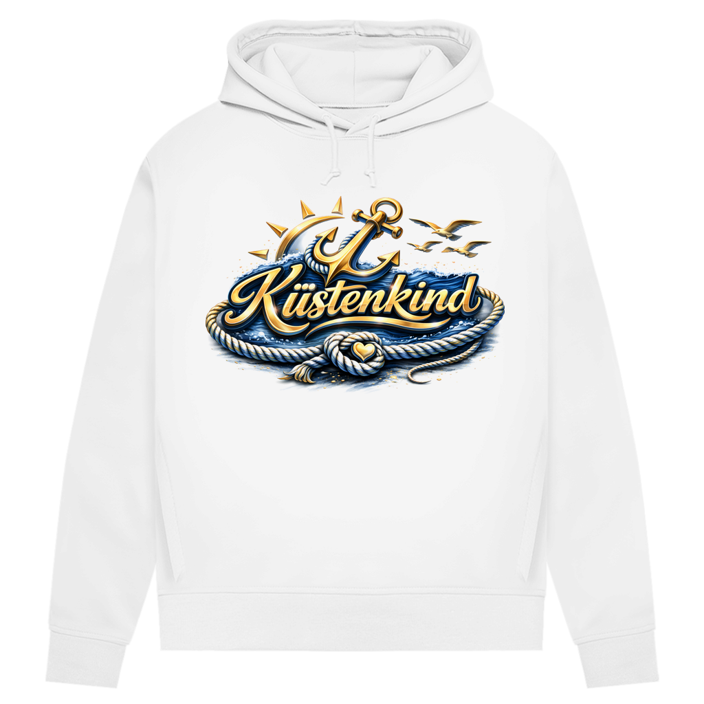 Hoodie Damen  Küstenkind #600 blau-gold
