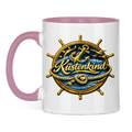 Keramik-Tasse zweifarbig  Küstenkind #600 blau-gold