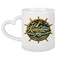 Keramik-Tasse mit Herzhenkel  Küstenkind #600 blau-gold