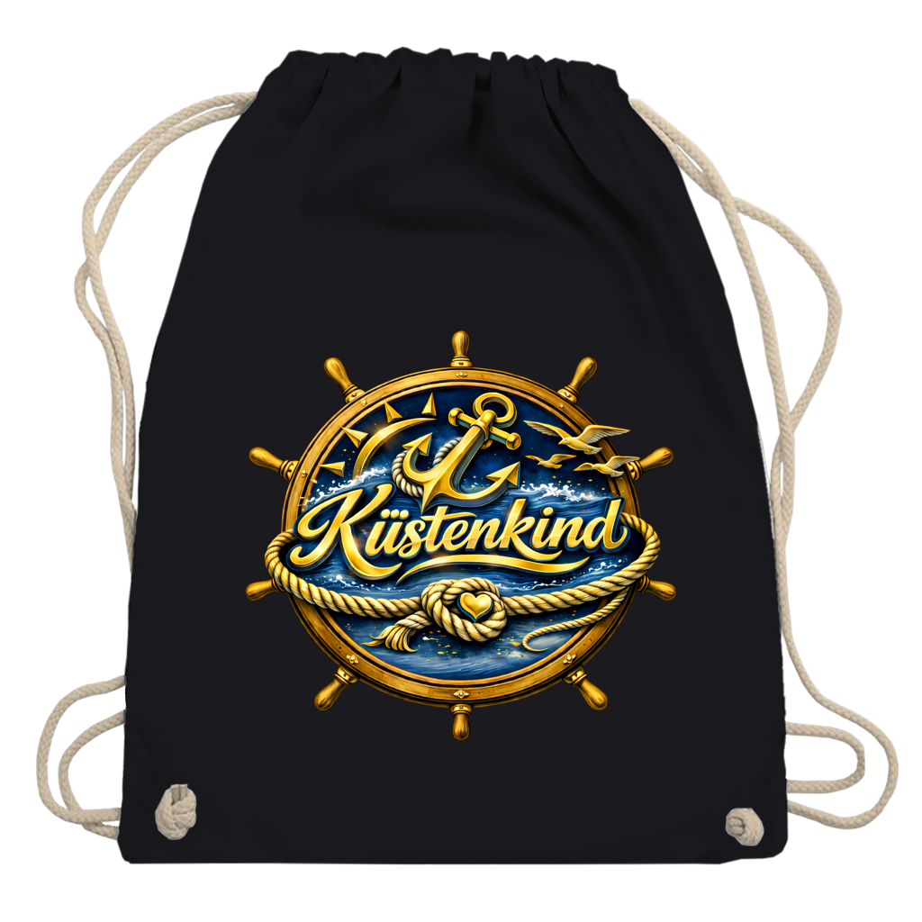 Kordelrucksack Küstenkind #600 blau-gold