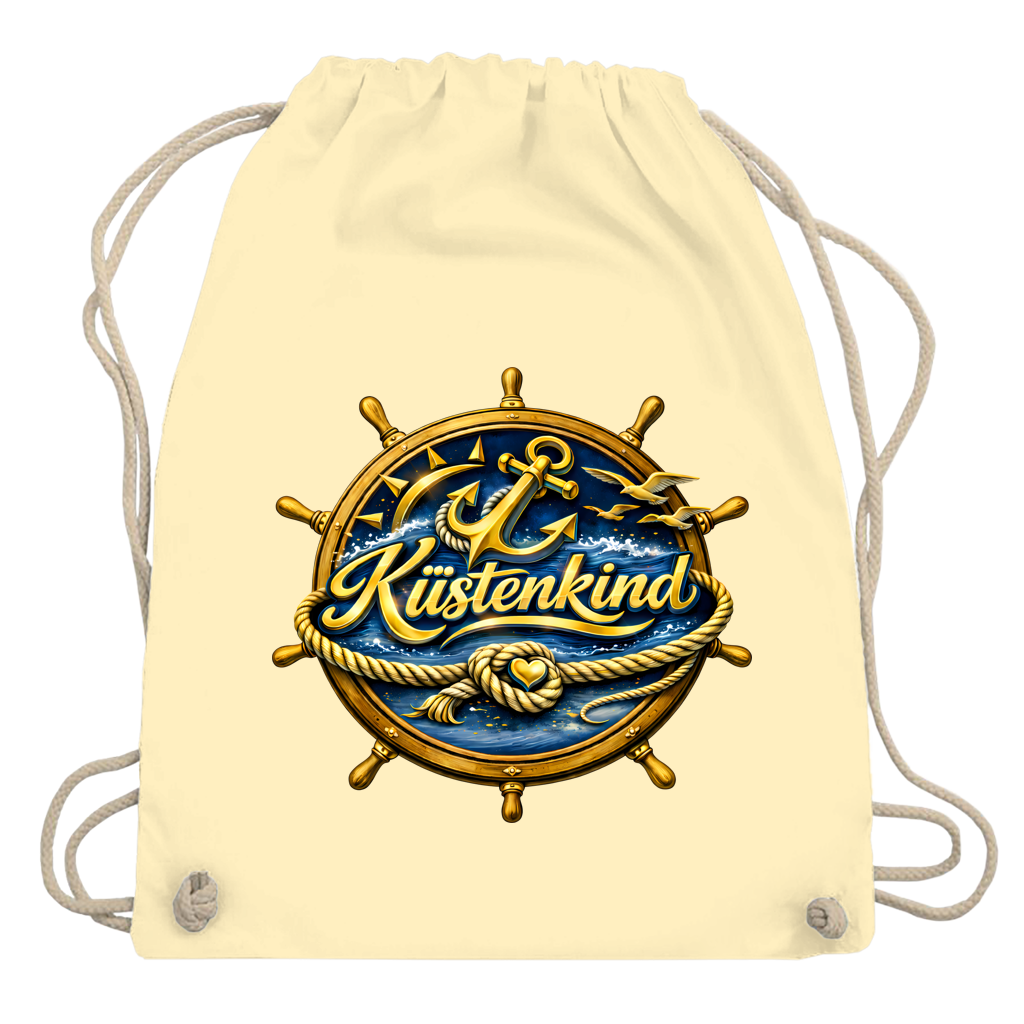 Kordelrucksack Küstenkind #600 blau-gold